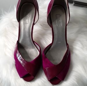 Anne Klein Fushia/wine color heels